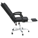 Reclining Office Chair Black Faux Leather (15.35 KG/33.77 LBS)