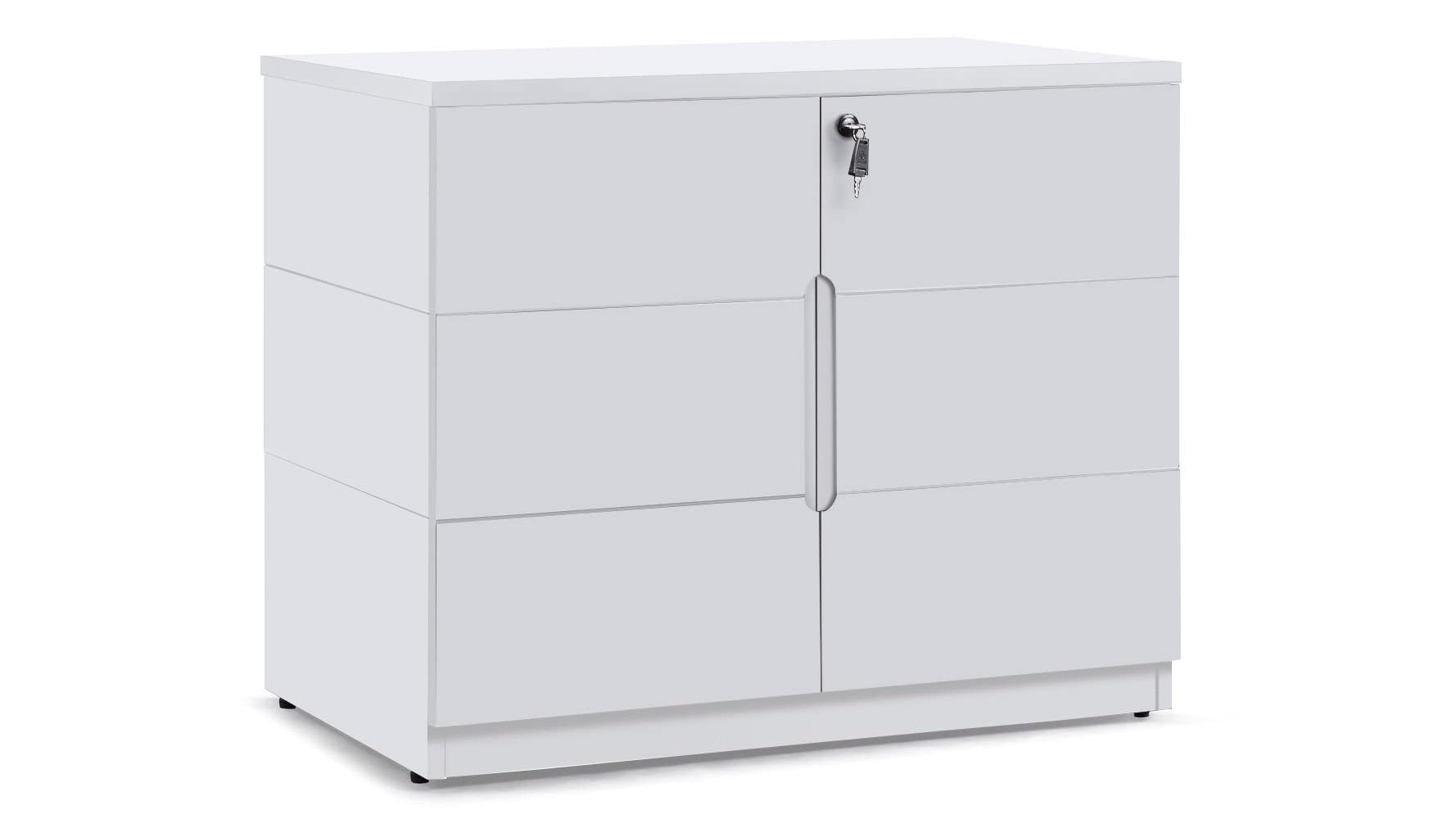 Hayes Modern 2 Door Storage Printer Cabinet - White