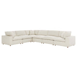 Commix Down-Filled Overstuffed Upholstered 6-Piece Sectional Sofa