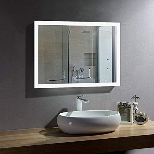 Bathroom Mirror with Lights, LED Lighted Bathroom Vanity Mirror, Led Mirror for Bathroom,