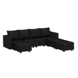 Modular Sectional Sofa Velvet U Shaped Couch with Ottomans Convertible Sectional