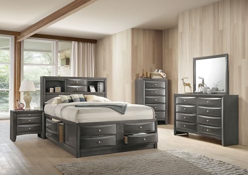 Ireland Full Captain's Bed with Storage - Gray Oak Finish
