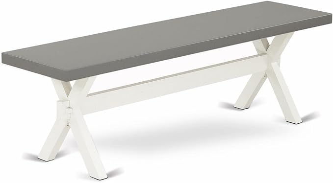 X-Style Modern Dining Bench with Wood Seat