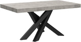 Emma 63(94,5) x35,4 in Extendable Dining Table, Concrete Effect, Grey