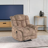 Power Lift Recliner Chair for Elderly- Heavy Duty and Safety Motion Reclining Mechanism-Antiskid Fabric Sofa Living Room Chair with Overstuffed Design, Camel