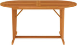 Outdoor Dining Table, Patio Table with Umbrella Hole, Garden Table