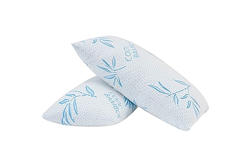 2 Pack Standard Size Rayon Derived from Bamboo Pillow for Sleeping