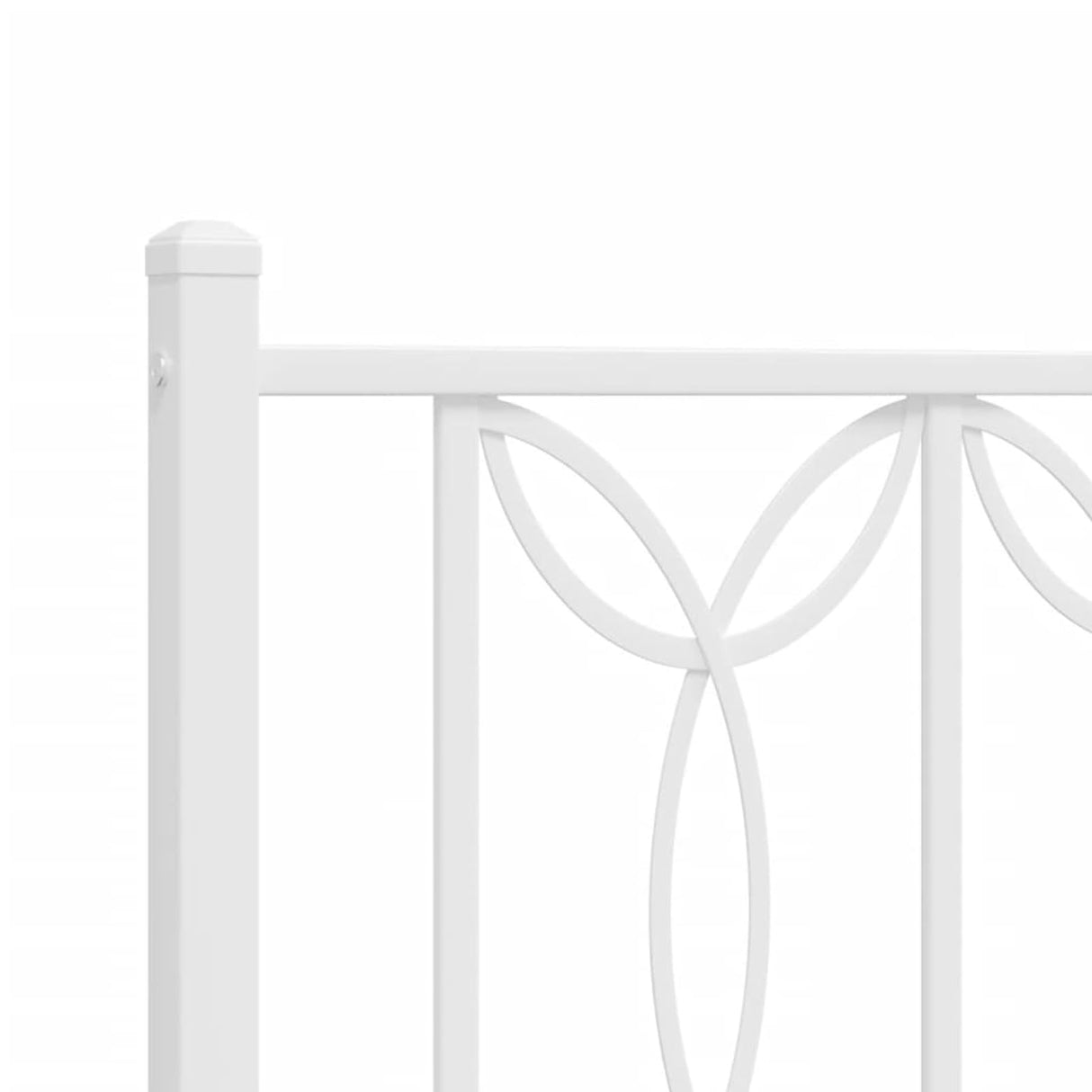 Tidyard Metal Bed Frame Without Mattress with Headboard White 59.1 x 78.7 Inch Platform Bed Frame, Easy Assembly Mattress Foundation for Bedroom Dorm Guest Room Style K