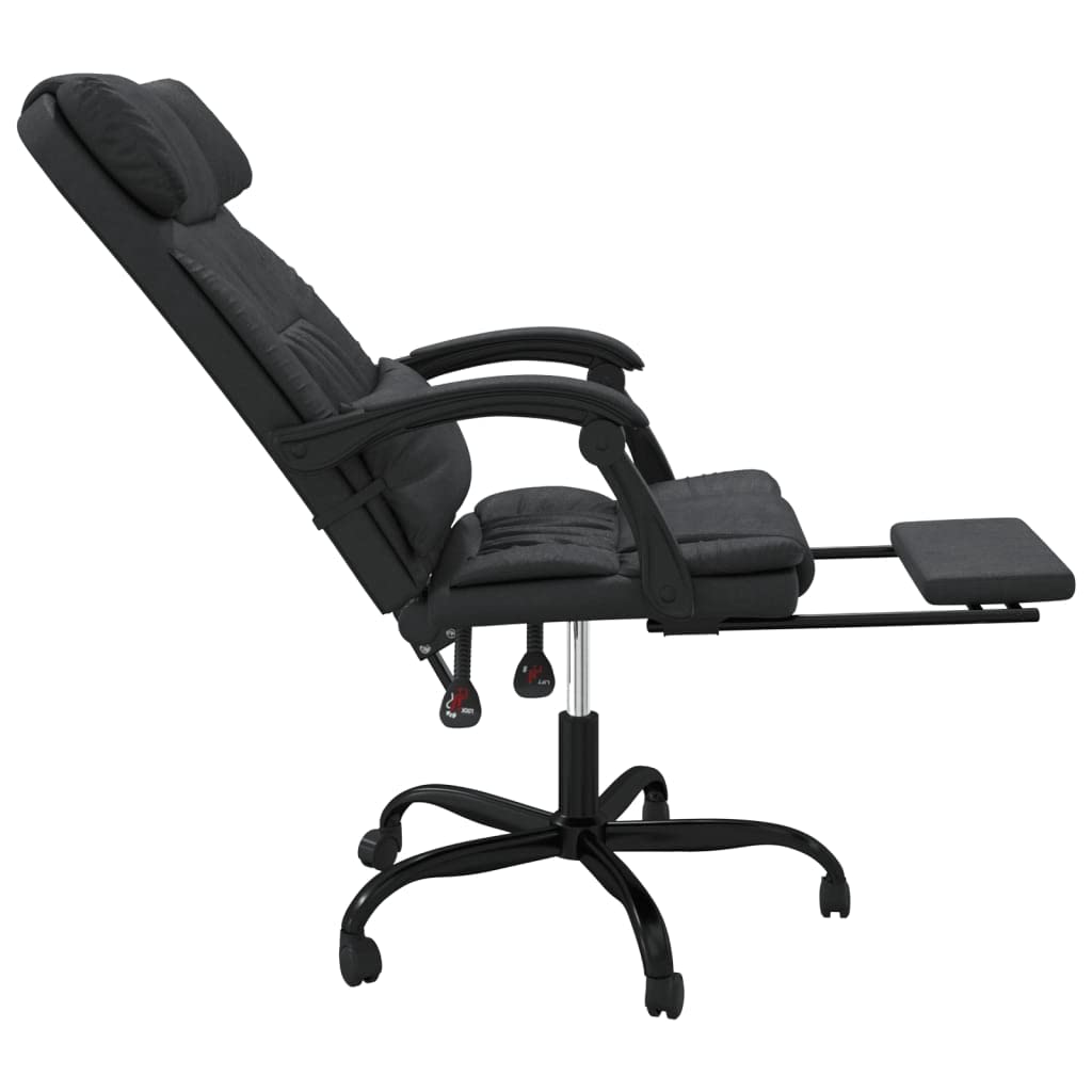 Reclining Office Chair Black Faux Leather (15.6 KG/34.32 LBS)