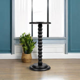 Stacked Pedestal Cocktail Side Table, Black