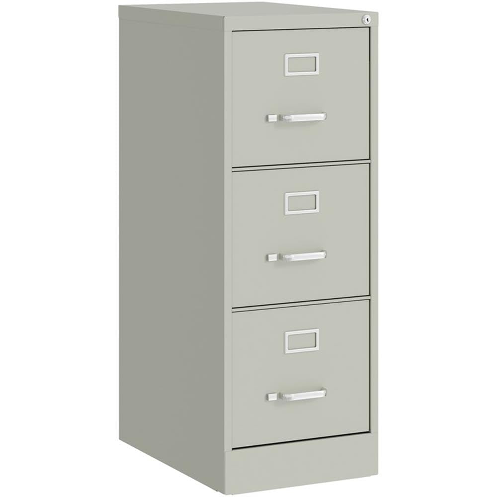 3 Drawers 40.19" Vertical Light Gray Metal Filing Cabinet Lockable Pre-Assembled Stationary Letter Size for Home, Office