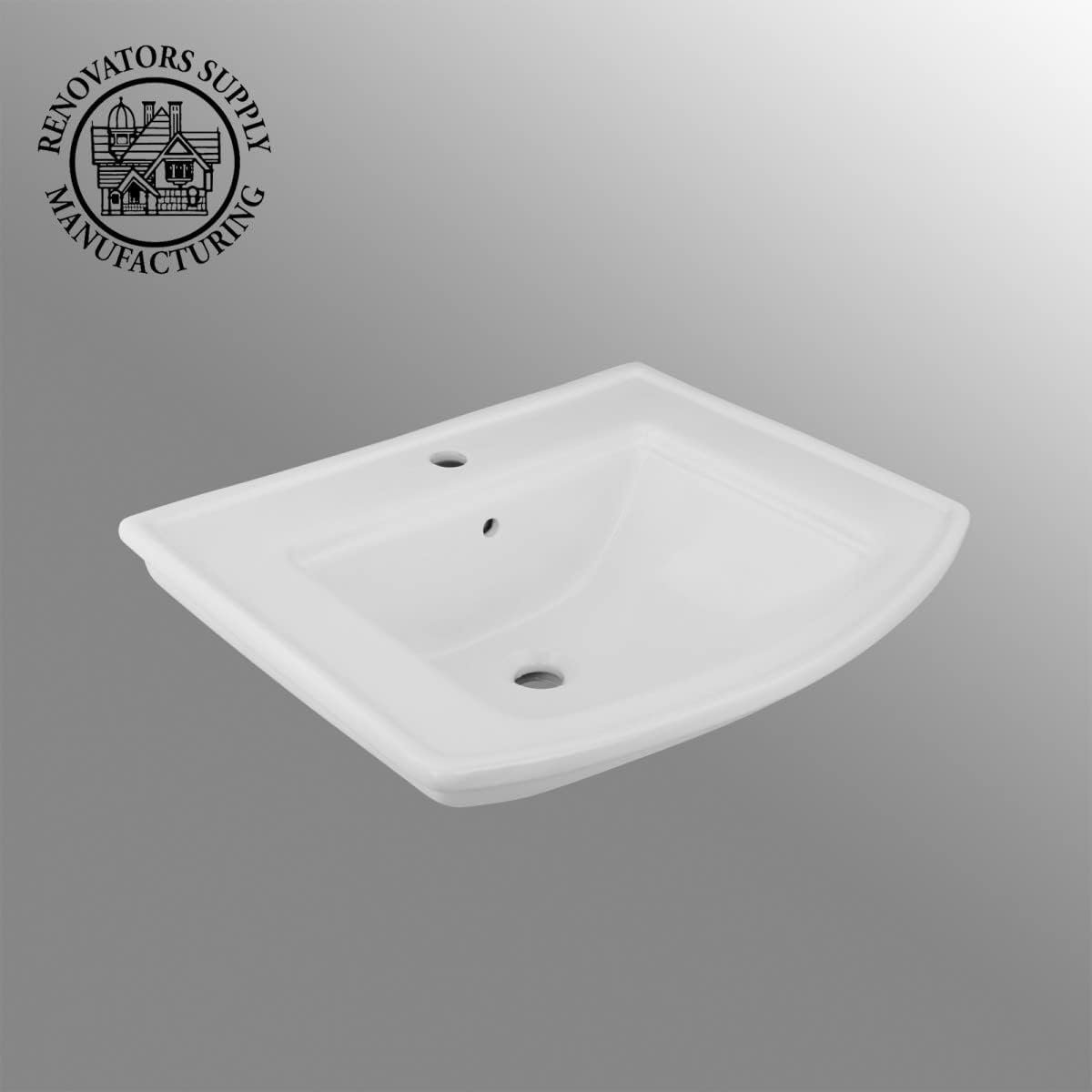 Wall Mount Bathroom Sink Florence 25 In. Large White Ceramic Wall Hung Vessel Sink