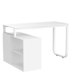 Large L-Shaped Computer Desk, 53" Home Office Desk with Storage File Cabinet