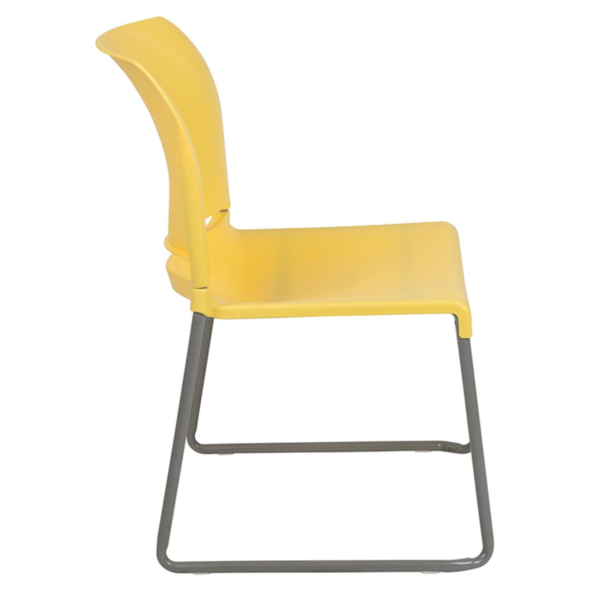 HERCULES Series 880 lb. Capacity Yellow Full Back Contoured Stack Chair