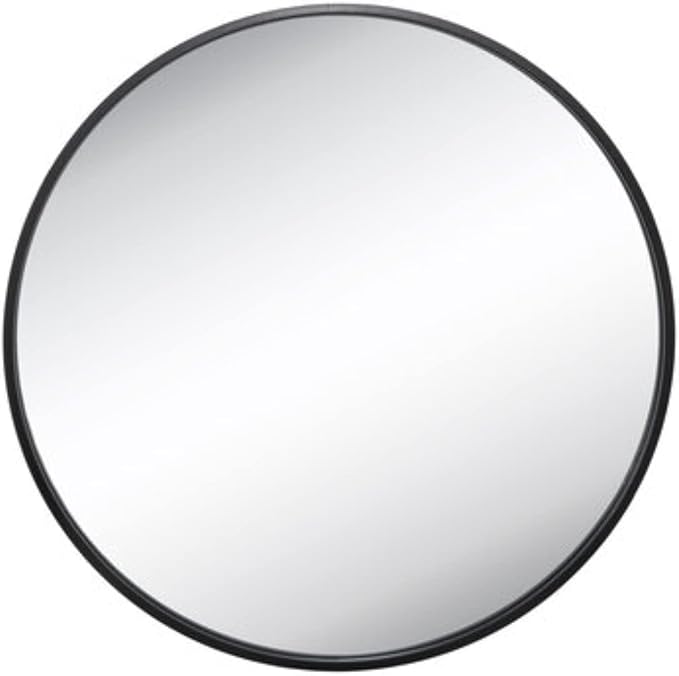 Gold Modern Round Large Metal Wall Mirror for Minimalist Home Decor, Bathroom or Entryway