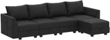 Modular Sectional Sofa Velvet L Shaped Couch with Storage Ottoman