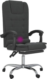 Massage Reclining Office Chair Black Velvet] - Ergonomic Reclining Massage Chair