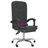 Massage Reclining Office Chair Black Velvet] - Ergonomic Reclining Massage Chair