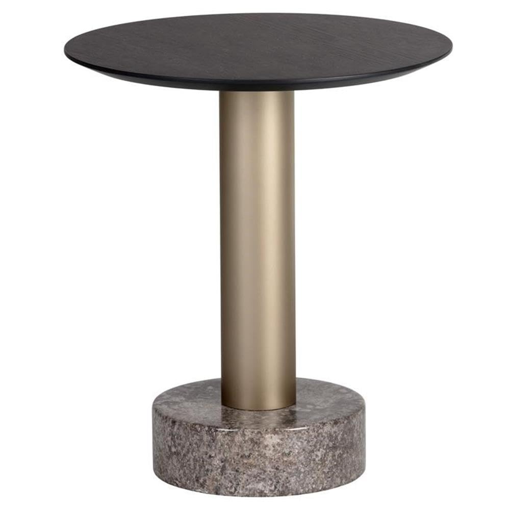 Monaco 17.75" Wood End Table in Gray/Charcoal Gray - Set of 2