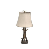 Rustic Antler Table Lamps Set of 2 with USB Charging Ports