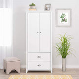 Contemporary Wardrobe Armoire in White