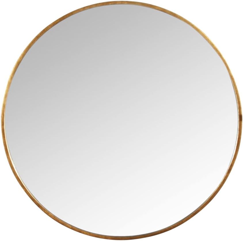 Large Round Gold Framed Wall Mirror 80cm x 80cm