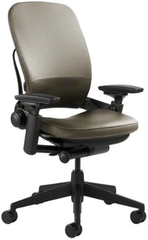 Office Chair - Ergonomic Work Chair with Wheels for Carpet Flooring - Work Chair Supports Unique Body Shape - with Natural Glide System & Liveback Technology - Black Leather