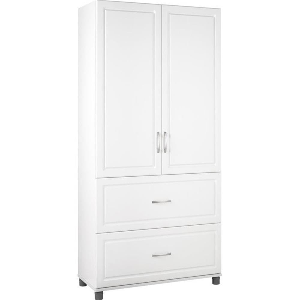 SystemBuild Evolution Kendall 36" 2 Door/2 Drawer Storage Cabinet - White