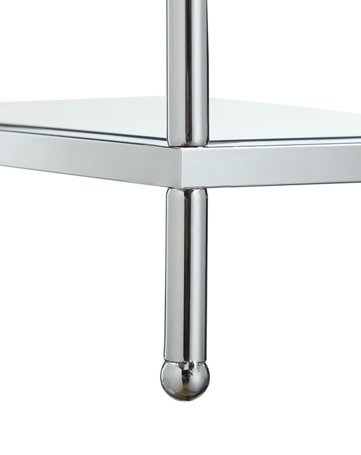 Royal Crest End Table, Chrome / Glass