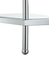 Royal Crest End Table, Chrome / Glass