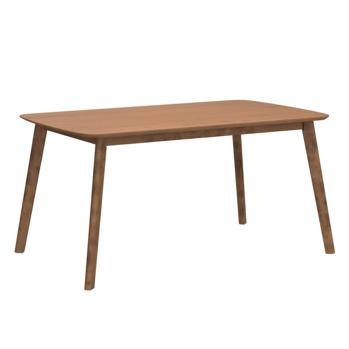 Knight Home Nyala Wood Dining Table, Natural Walnut Finish, 35.5 in x 59 in x 29.5 in