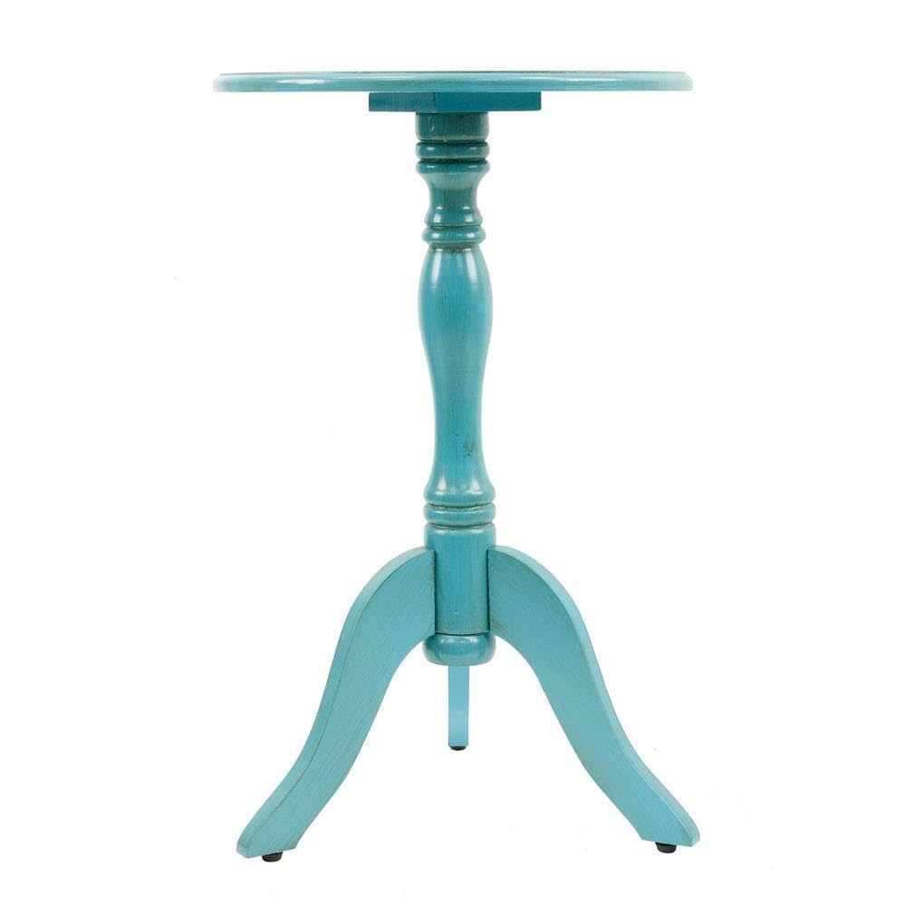 Simplify Round Pedestal Accent Side Table, Chic & Compact MDF Furniture for Traditional