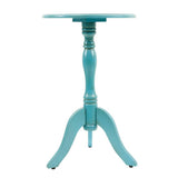 Simplify Round Pedestal Accent Side Table, Chic & Compact MDF Furniture for Traditional