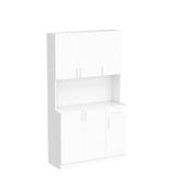 Kitchen Pantry Cabinet, 71” Tall Pantry Storage Cabinet, Large Freestanding Kitchen Hutch Storage Cabinet with 6 Doors and Drawer for Kitchen Dining Room, White