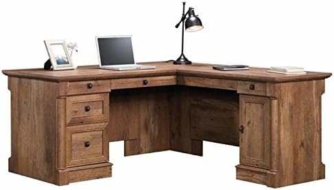 Executive L-Shaped Computer Desk with 3 Drawers