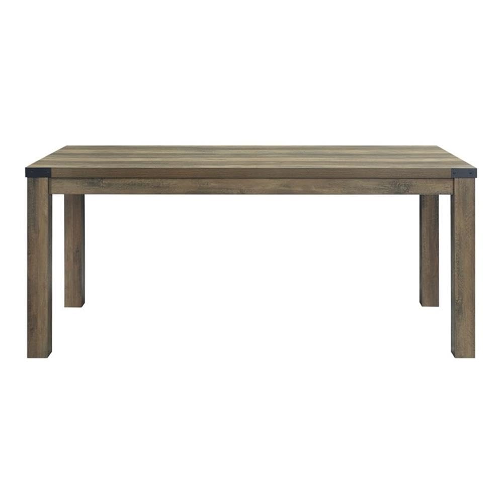 Abiram Wooden Rectangular Dining Table in Rustic Oak