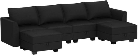 Modular Sectional Sofa Convertible U Shaped Couch with Reversible Chaise Velvet Modular