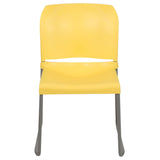 HERCULES Series 880 lb. Capacity Yellow Full Back Contoured Stack Chair
