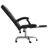 Reclining Office Chair Black Faux Leather (15.2 KG/33.44 LBS)