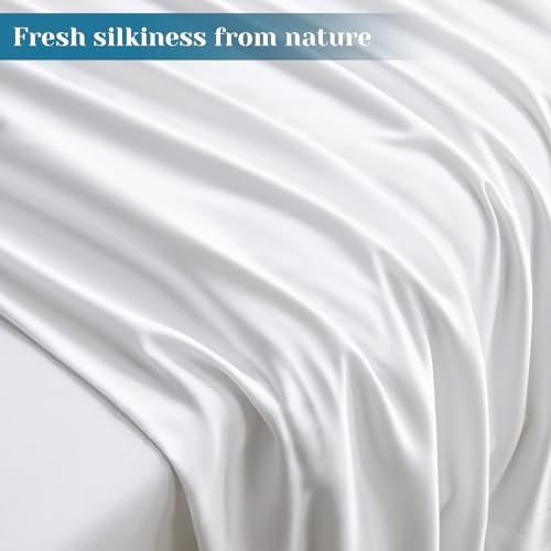 Cooling Quick-Dry Bed Sheets Set 6 Pieces(White, Queen), 30-Seconds Fast Absorbs Sweat,