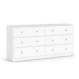 4 Pieces Set of Modern Wood Bedroom Furniture in White Finish