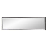 Howard Elliott Large Rectangular Cantera Dressing Vanity Mirror for Wall, Black Metal Frame Full Length Hanging Wall Mirror with Beveled Glass for Living Room, Bedroom & Entryway, 48 x 14 Inch