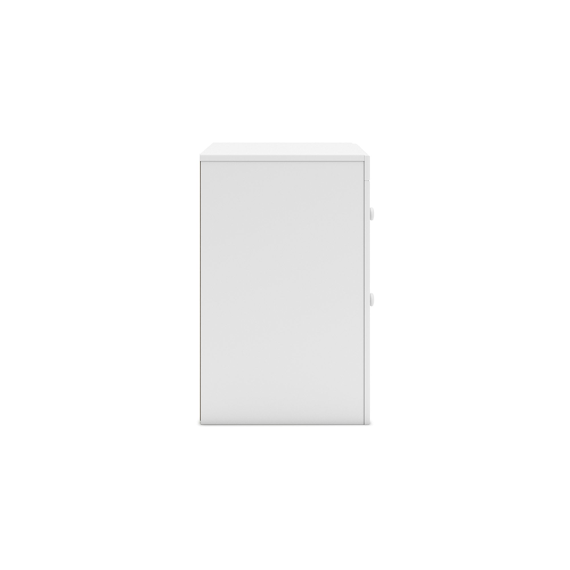 Mollviney Minimalist 2 Drawer Nightstand with USB Ports, White