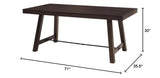 Liam Rustic Farmhouse Trestle Style Dining Table, 70 Inch,