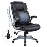 High Back Executive Office Chair- Ergonomic Home Computer Desk Leather Chair