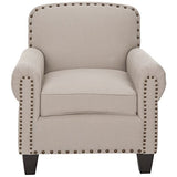 Mercer Collection Abby Beige Linen Club Chair