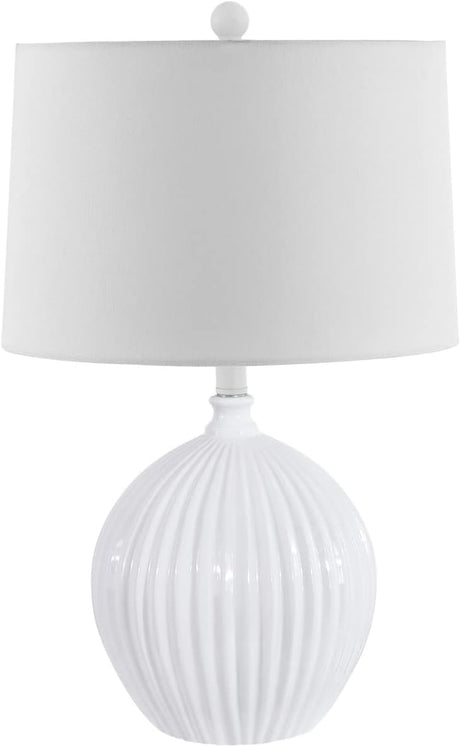 Lighting Collection Papen White Orb 23-inch Table Lamp (LED Bulb Included)