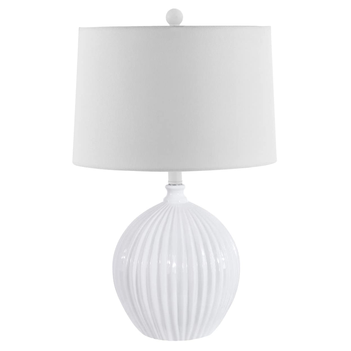 Lighting Collection Papen White Orb 23-inch Table Lamp (LED Bulb Included)