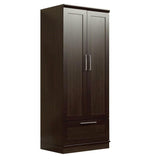 Wardrobe Armoire, Storage Cabinet with 1-Drawer and Garment Rod in Dakota