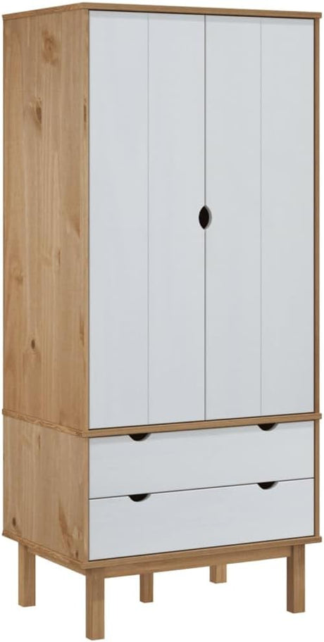 OTTA Wardrobe - Solid Pine Wood Classic Scandinavian Design